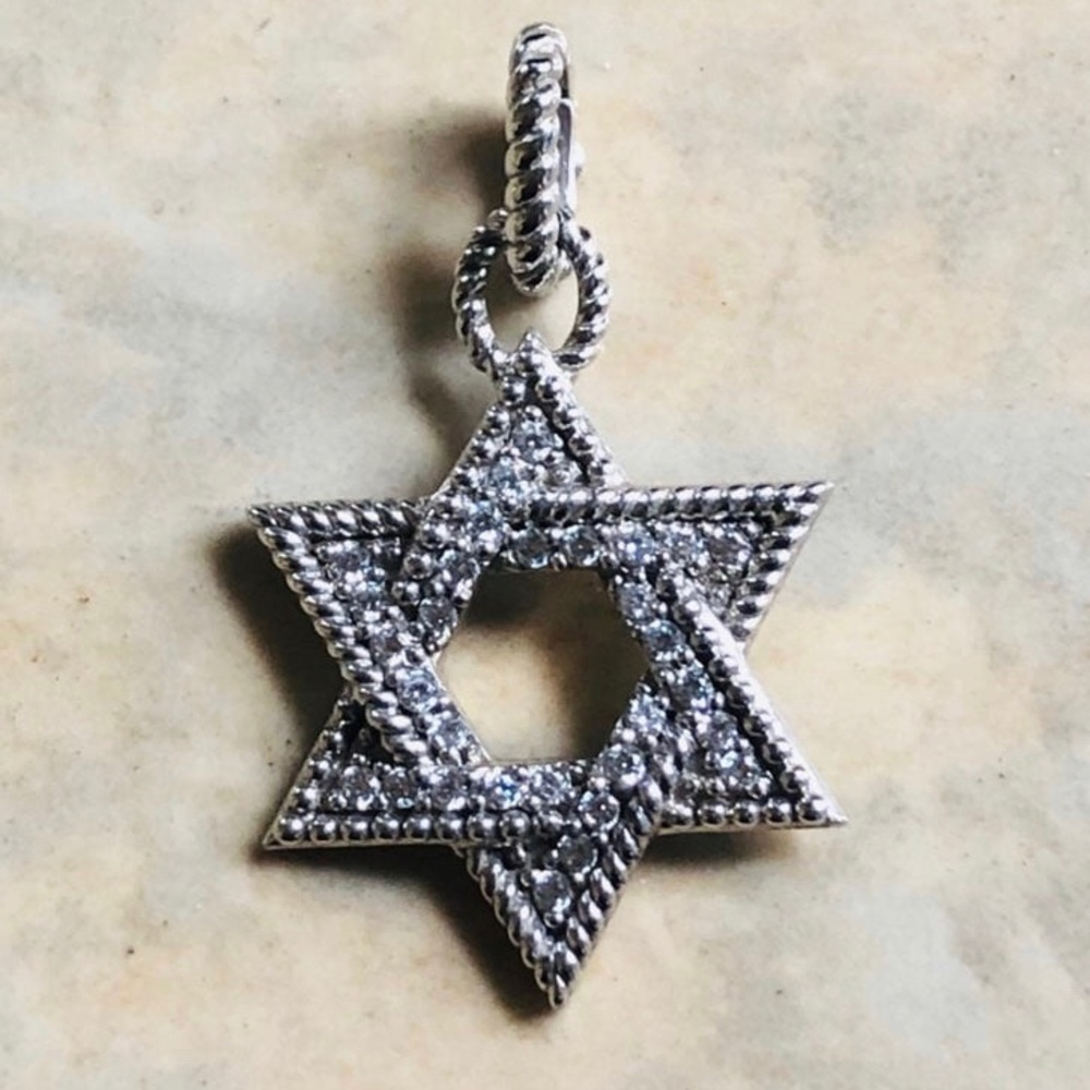 Judith Ripka Star of David Pendant Sterling Silver